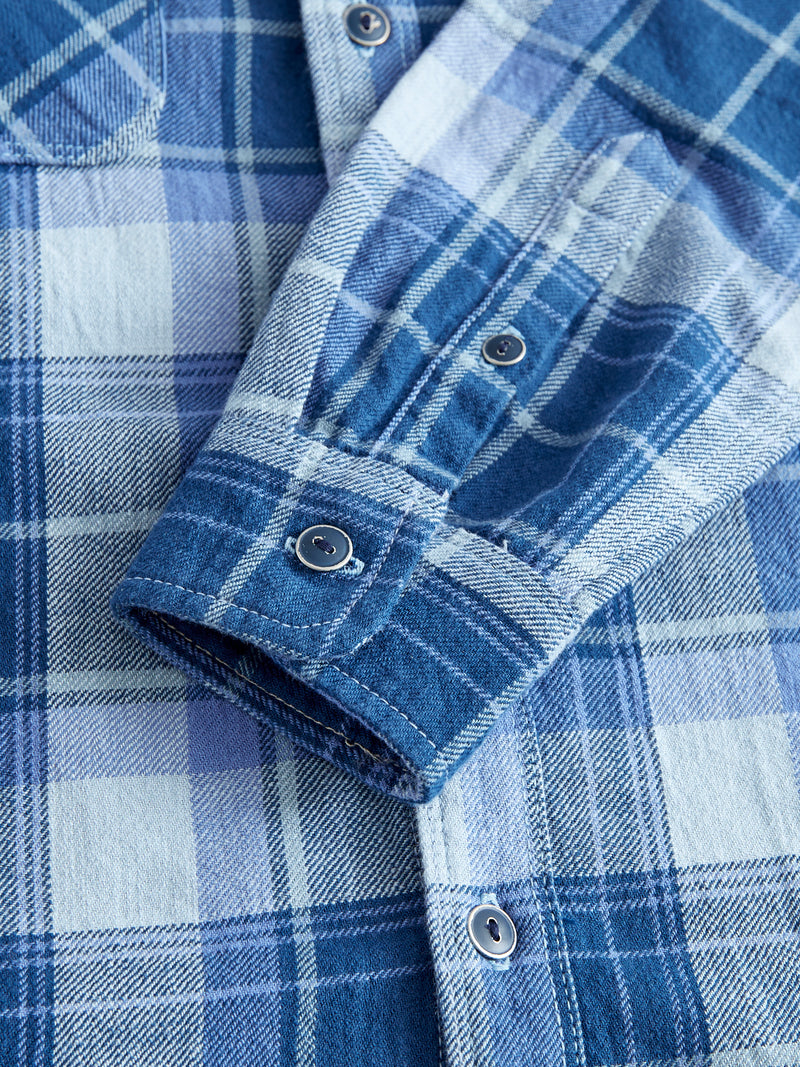 Jepson Work Shirt in Minaret Blue Plaid