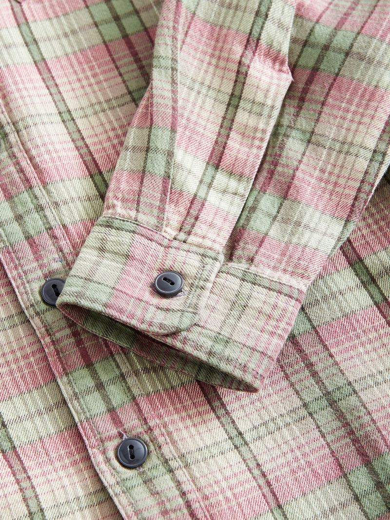 Butte Work Shirt in Sage/Pink