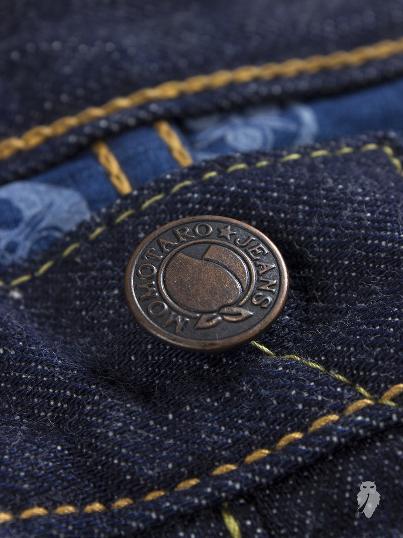 G007-MB "Copper Label" Old Blue 14.7oz Selvedge Denim - Tight Straight Fit