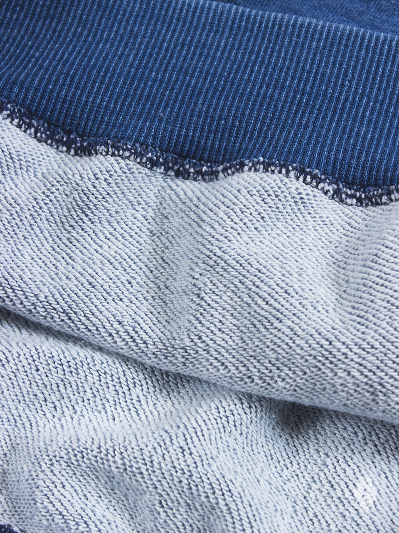 Yarn-Dyed Pullover Hoodie in Washed Indigo