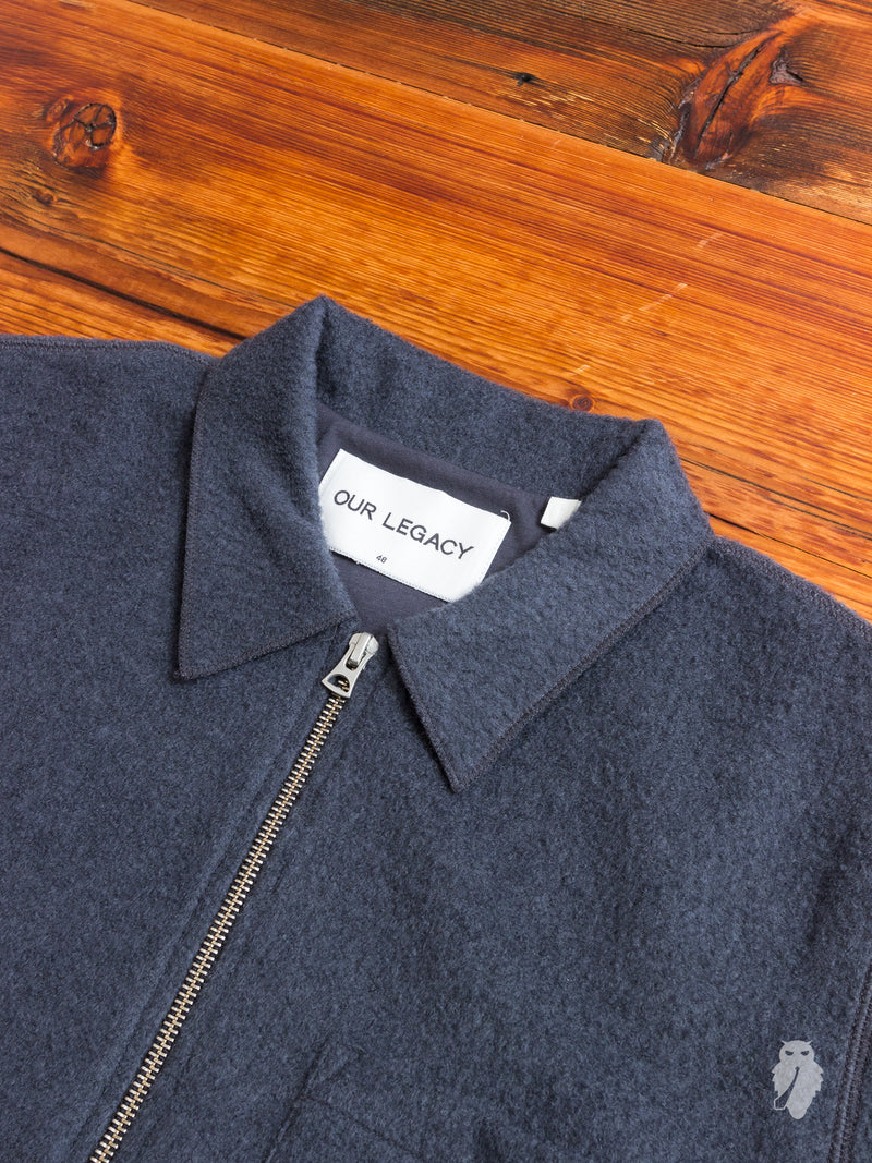 Raw Edge Blouson in Graphite
