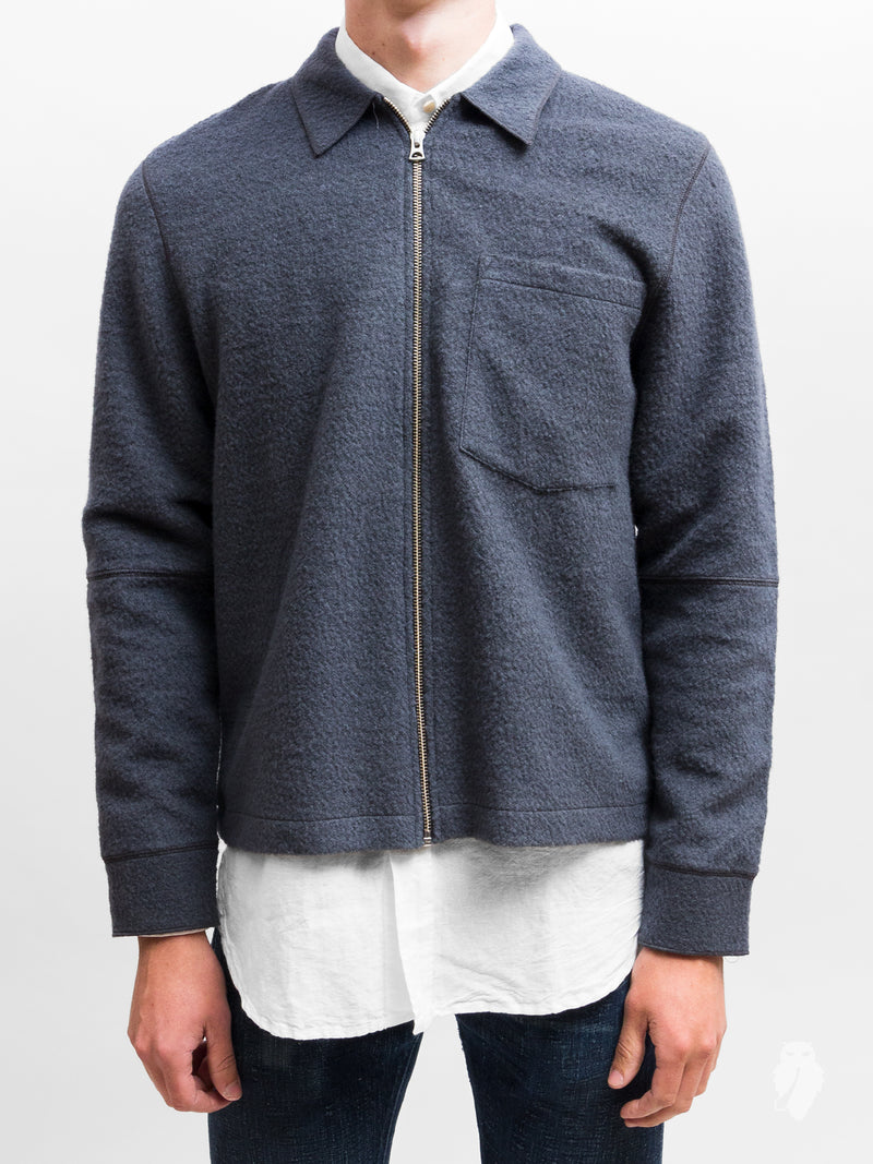 Raw Edge Blouson in Graphite