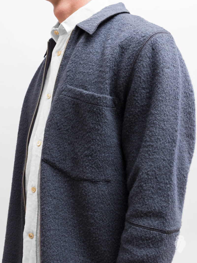 Raw Edge Blouson in Graphite