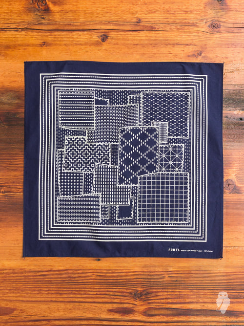 Patchwork Bandana in Navy
