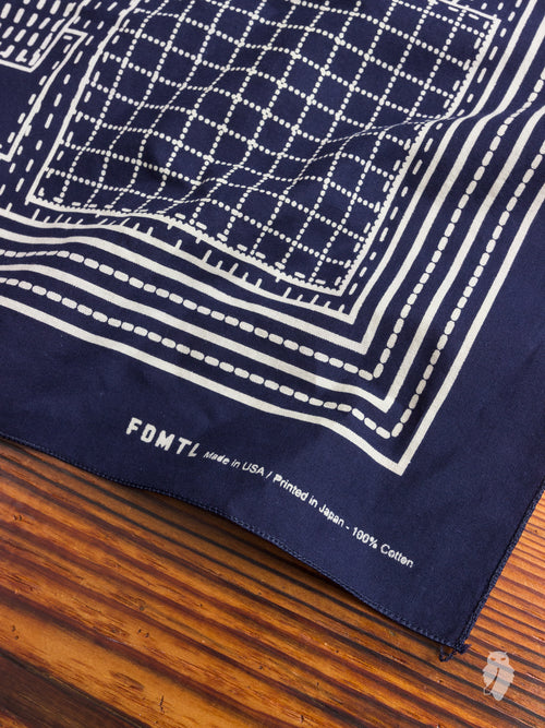 Patchwork Bandana in Navy