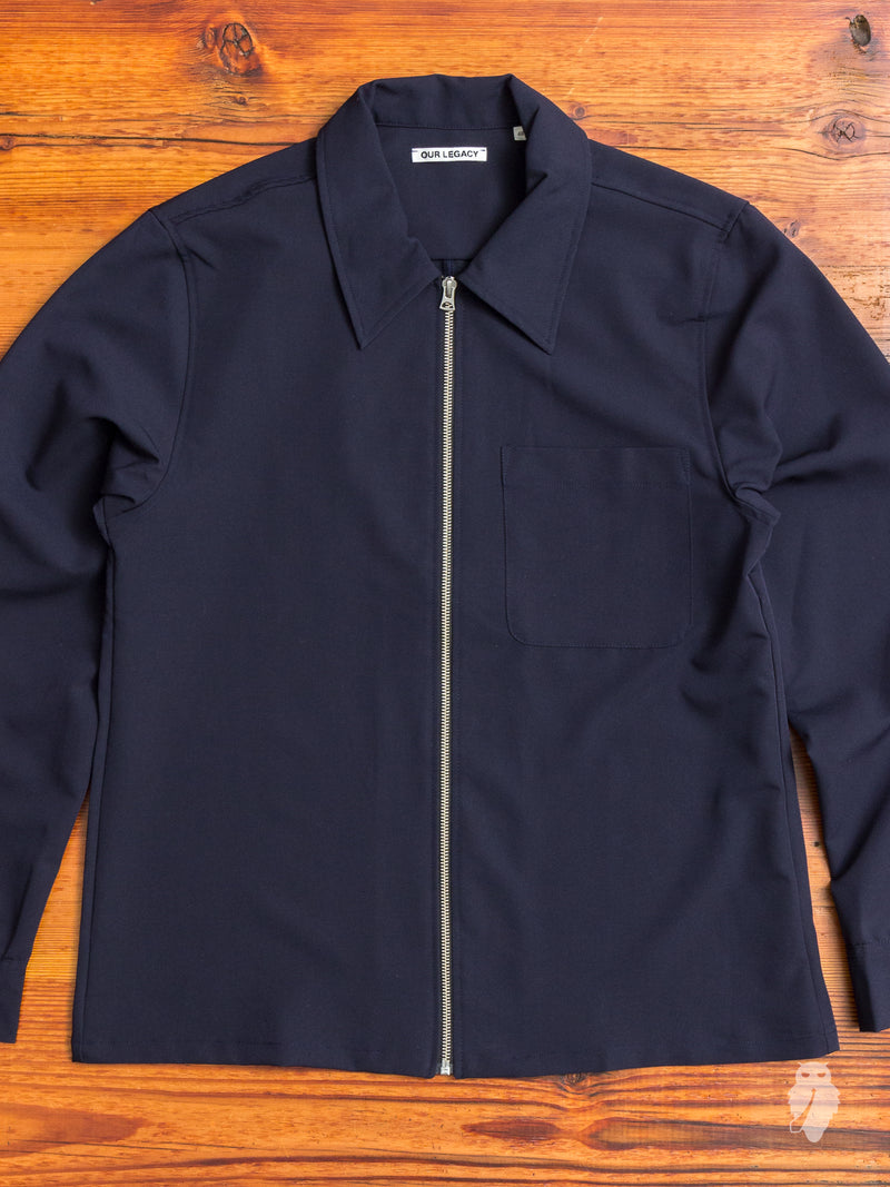 Tech Blouson in Navy Nylon