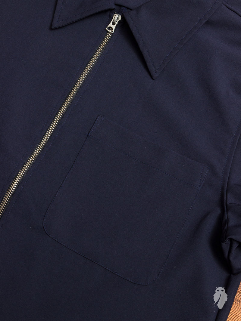Tech Blouson in Navy Nylon