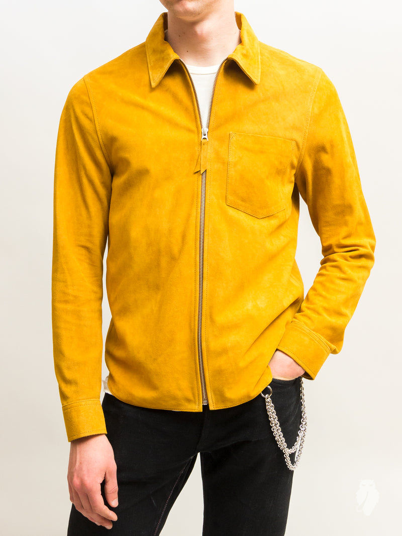 Suede Zip Shirt in Lion