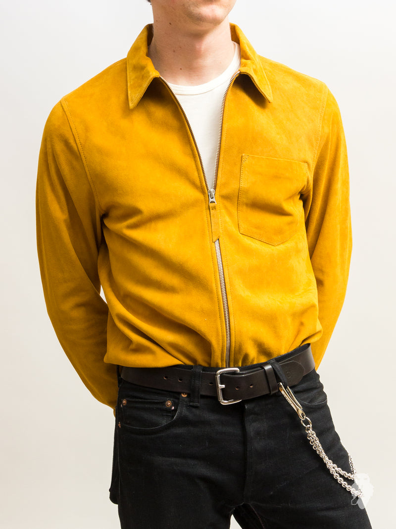 Suede Zip Shirt in Lion