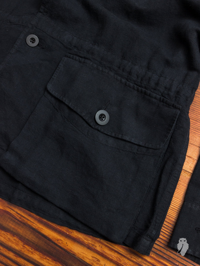 Puff Pocket Shirt in Black