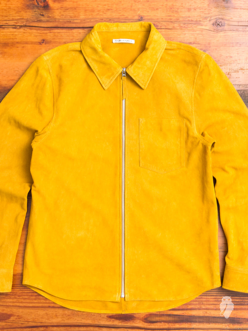 Suede Zip Shirt in Lion