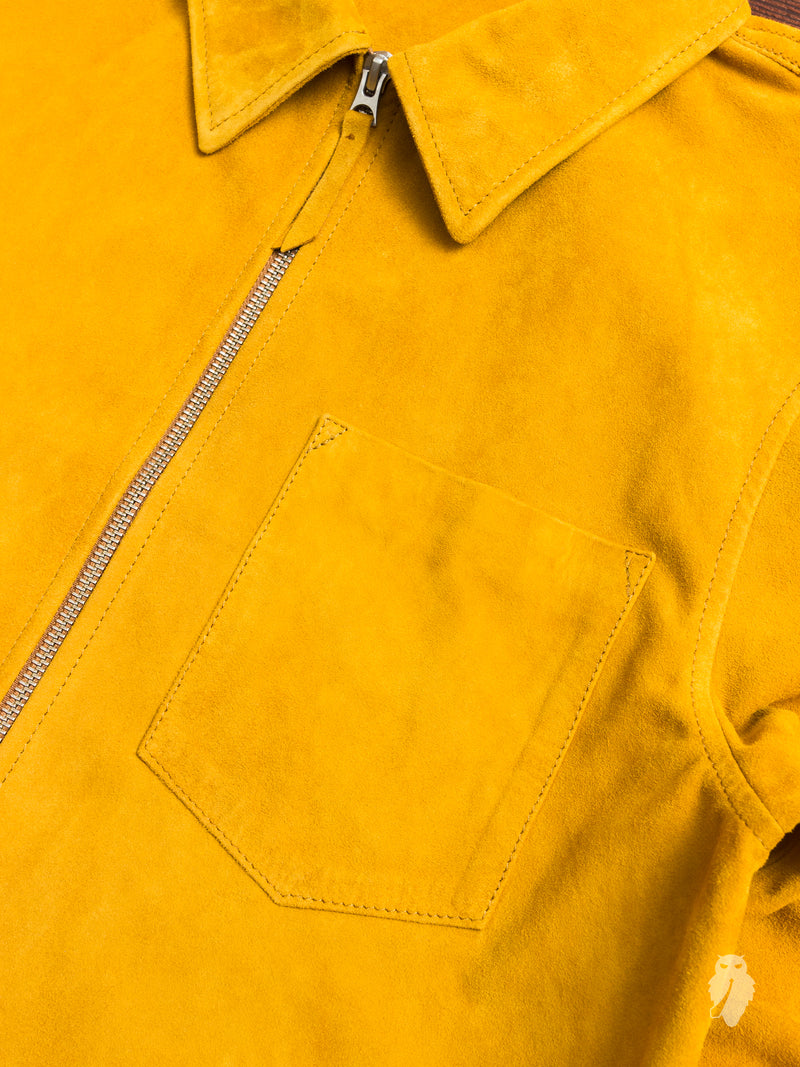 Suede Zip Shirt in Lion