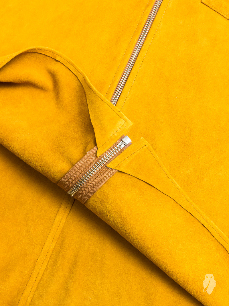 Suede Zip Shirt in Lion