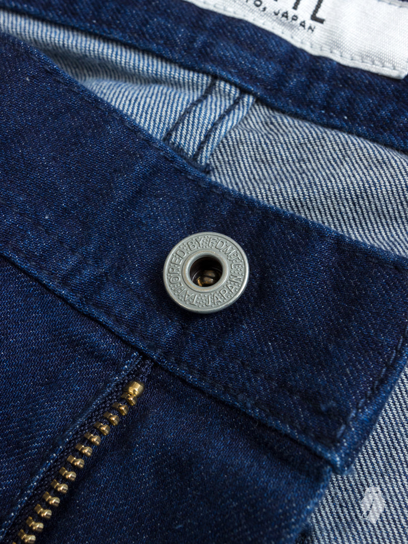 Denim Patchwork Pants in Indigo