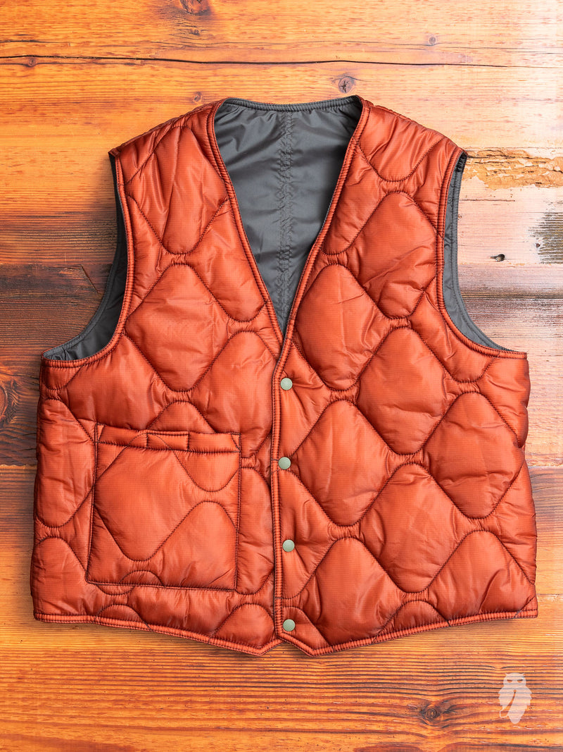 Reversible Puron Vest in Olive Soft Nylon