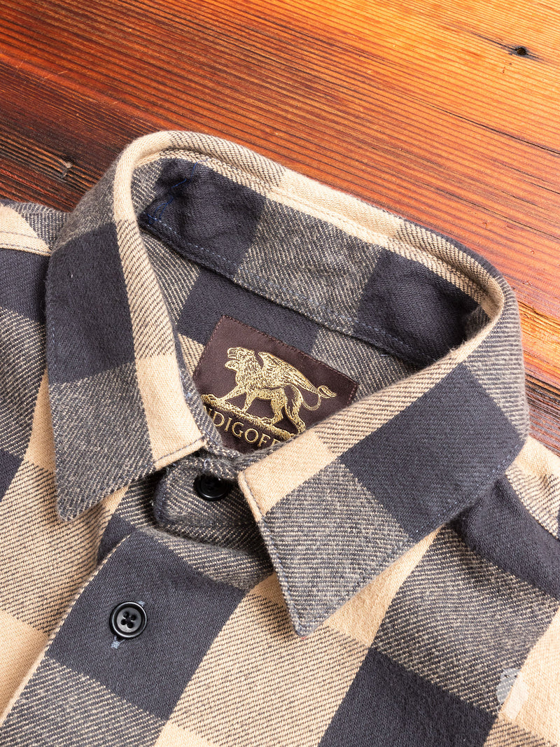 Norris Selvedge Flannel in Khaki