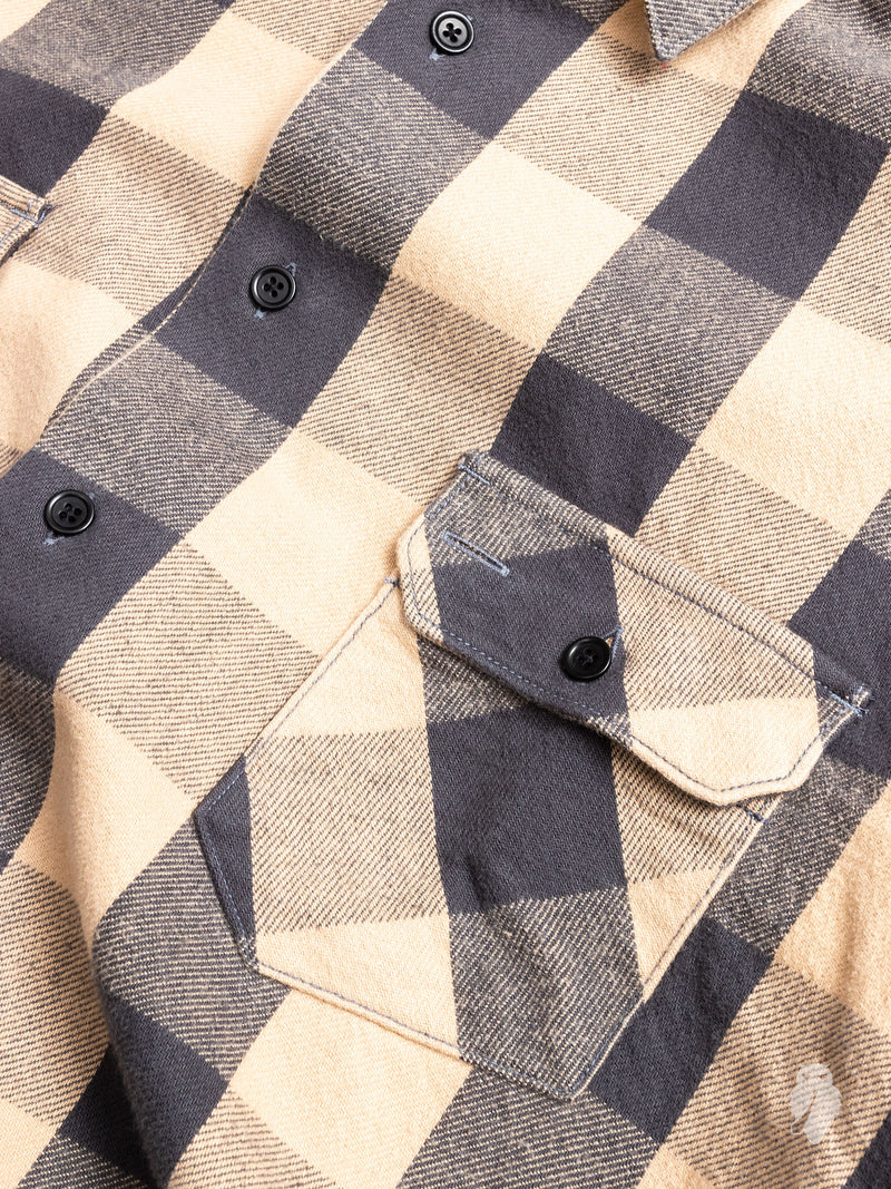 Norris Selvedge Flannel in Khaki