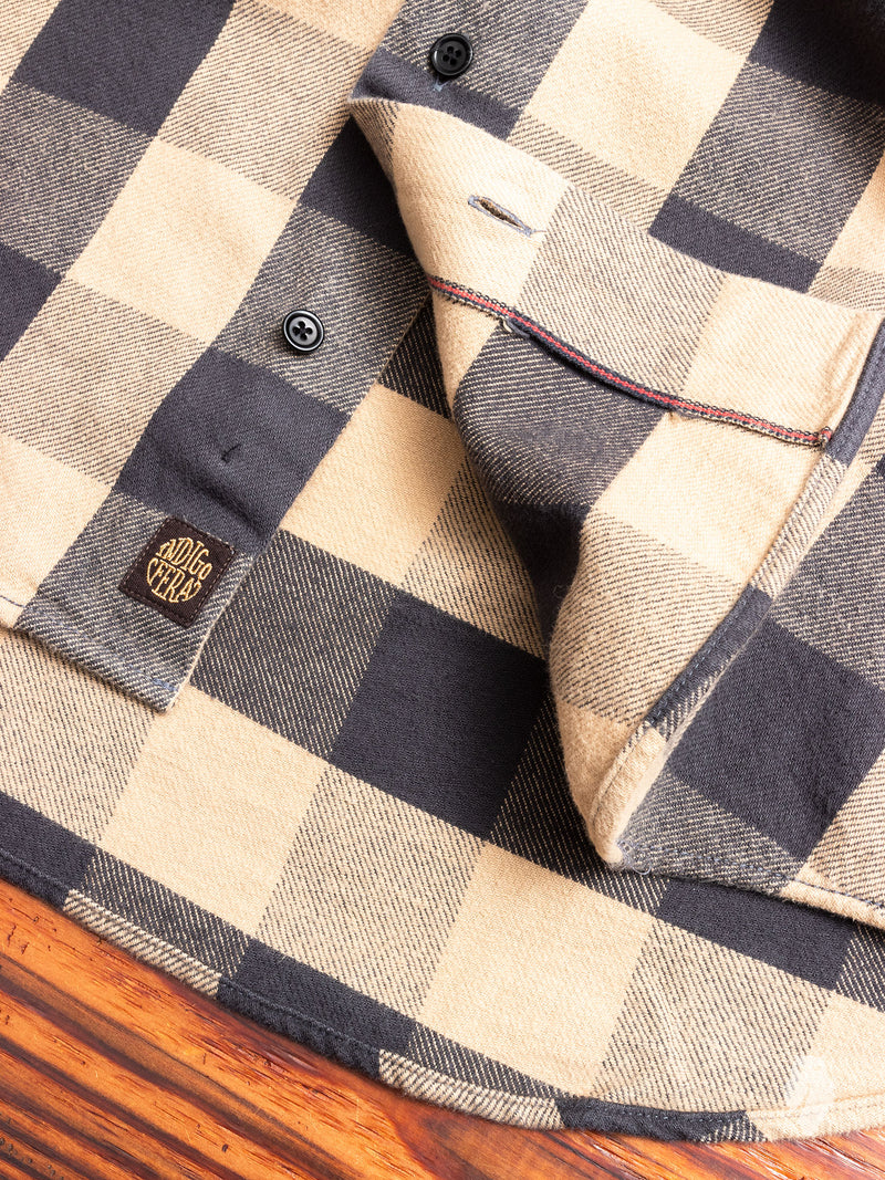 Norris Selvedge Flannel in Khaki
