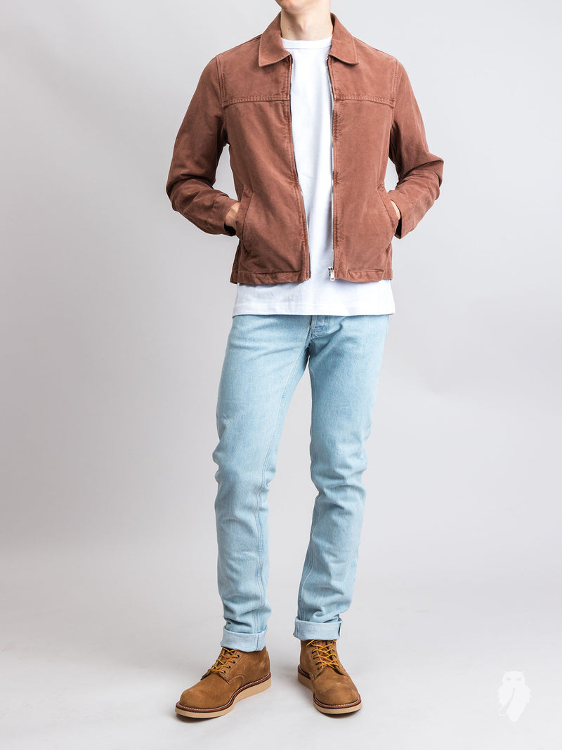 Drip Yoke Blouson in Pink Bleach Vintage Moleskin