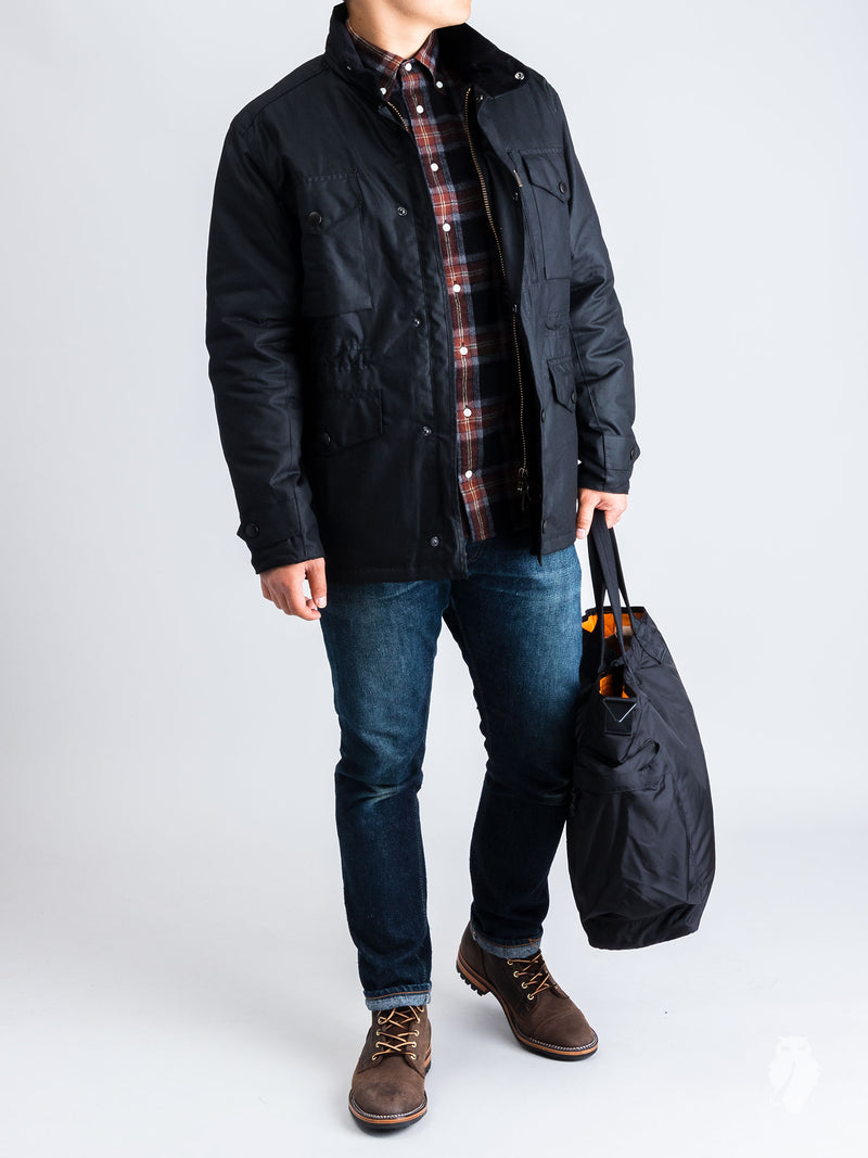 "Sapper" Wax Jacket in Black