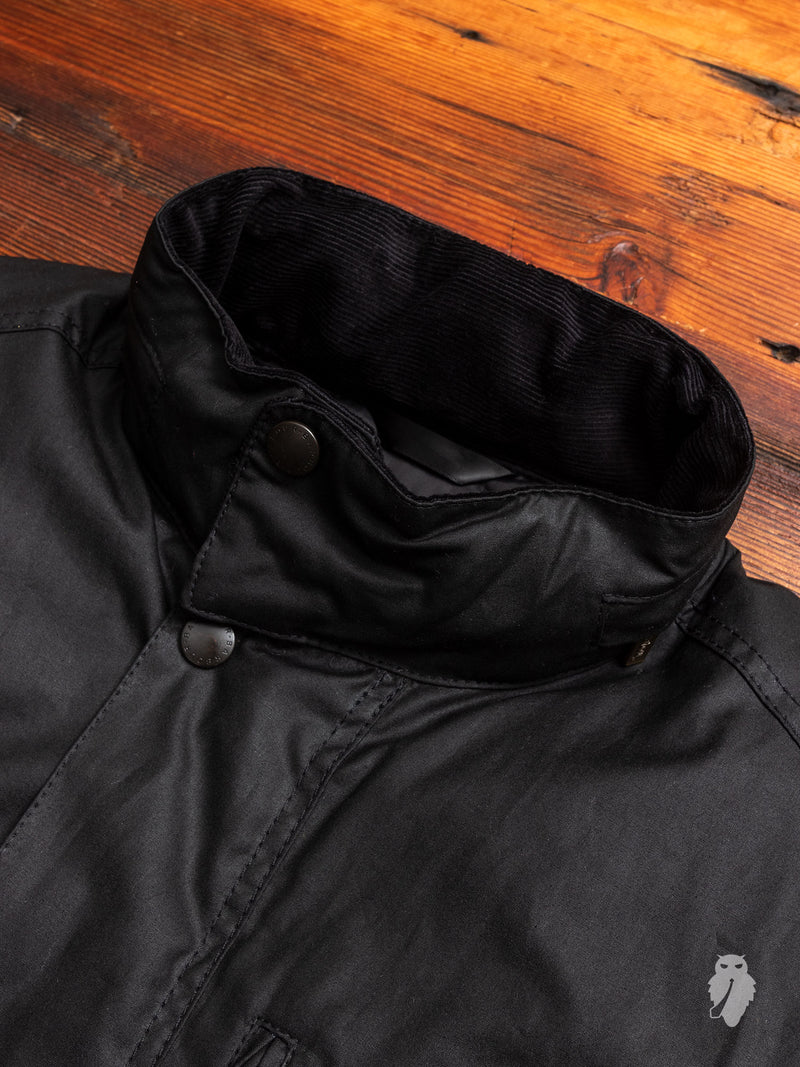 "Sapper" Wax Jacket in Black