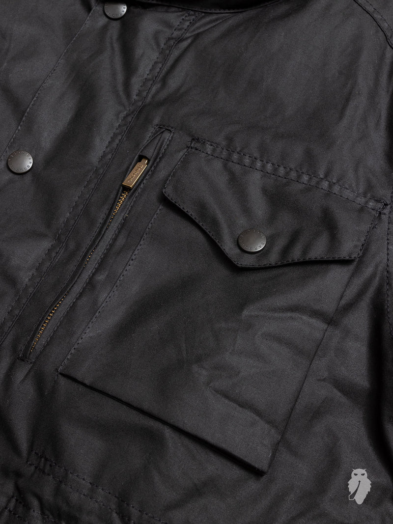 "Sapper" Wax Jacket in Black
