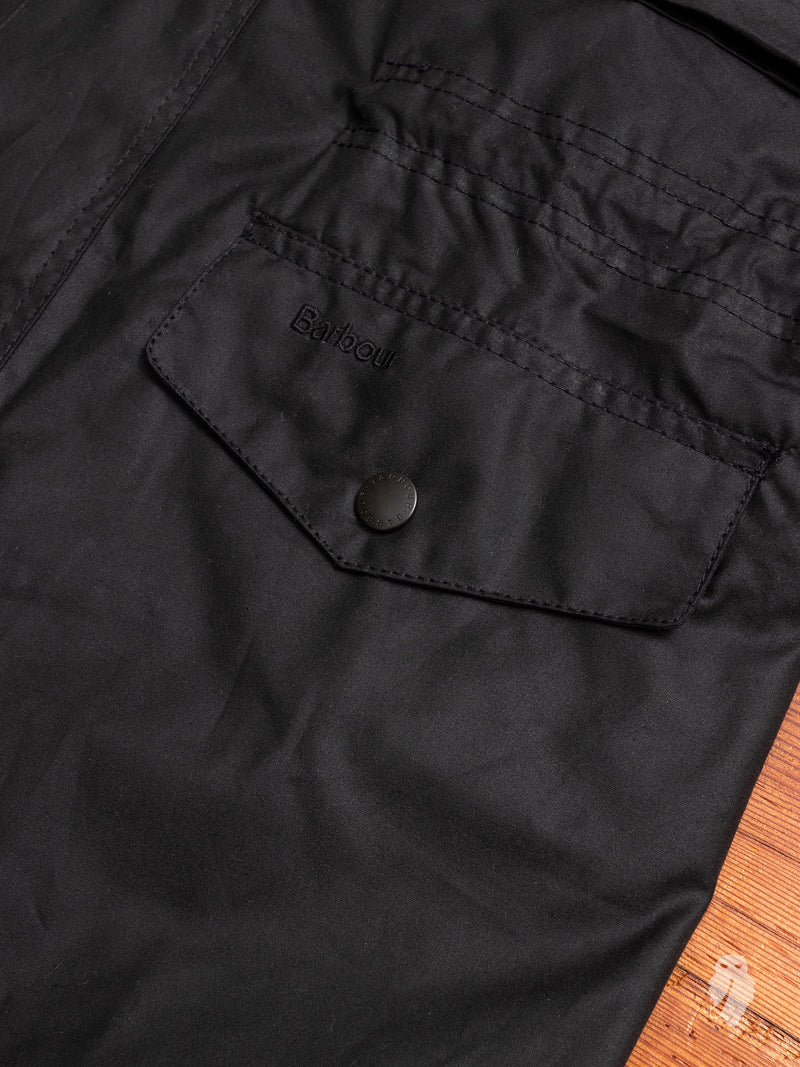"Sapper" Wax Jacket in Black