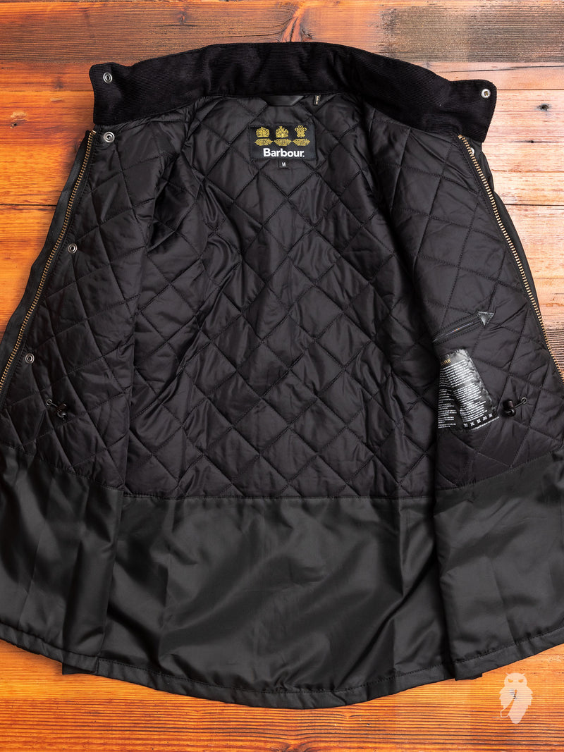 "Sapper" Wax Jacket in Black