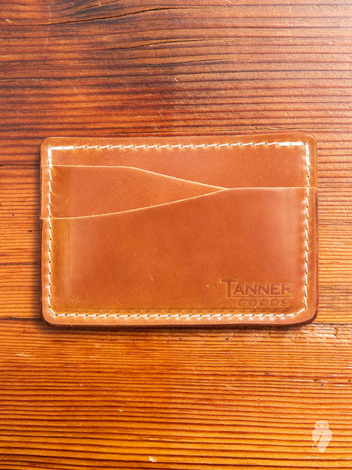 Cordovan Journeyman Card Wallet in Natural