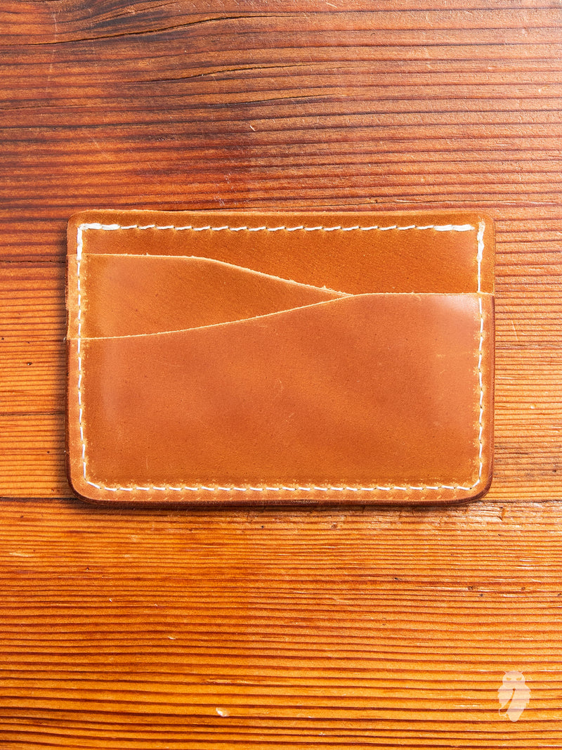 Cordovan Journeyman Card Wallet in Natural