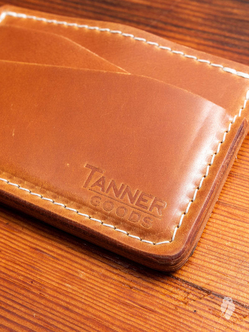 Cordovan Journeyman Card Wallet in Natural