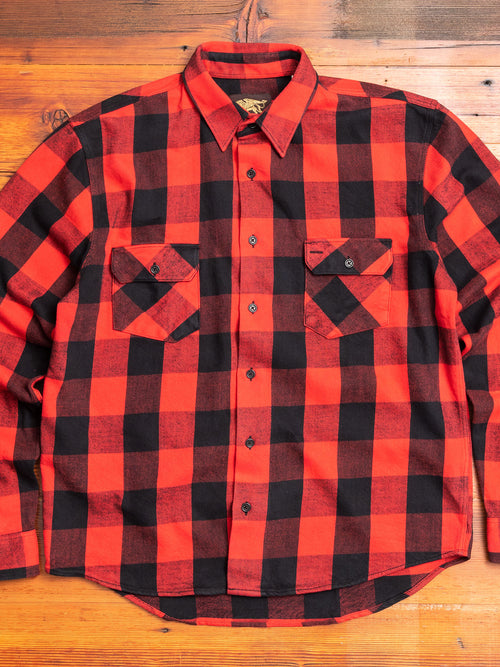 Norris Selvedge Flannel in Red