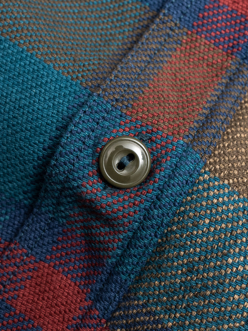 Heavy Flannel Work Shirt in Blue Grey