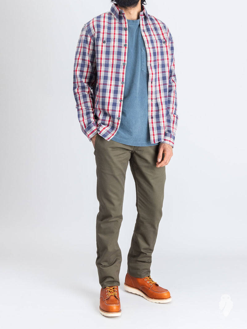 "Officer Trouser" in Olive Twill