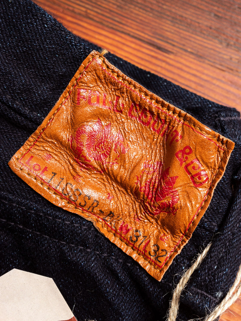 1108SR-BK "Super Rough" 15.5oz Indigo/Black Selvedge Denim - Slim Straight Fit