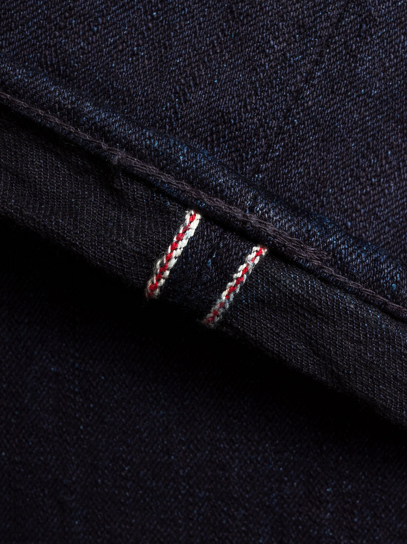 1108SR-BK "Super Rough" 15.5oz Indigo/Black Selvedge Denim - Slim Straight Fit