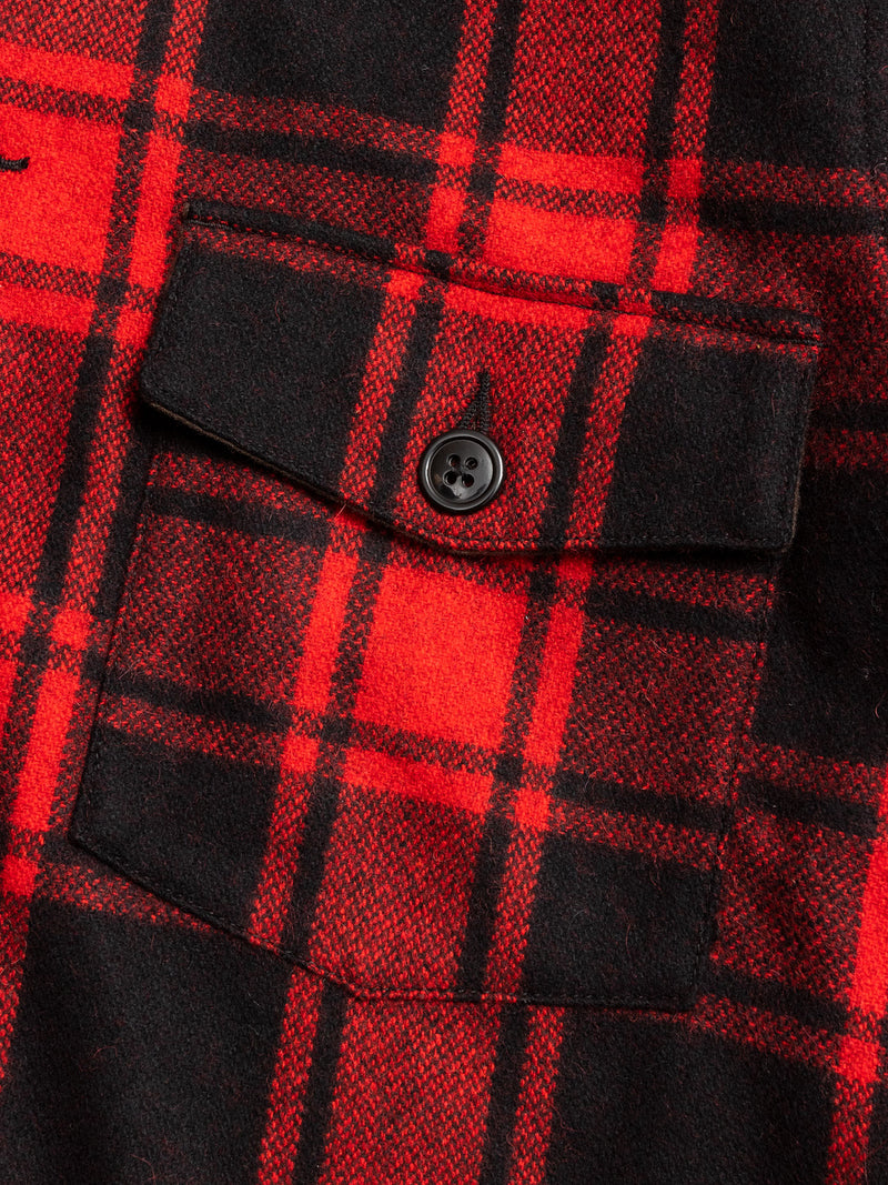Buffalo Check CPO Shirt in Red