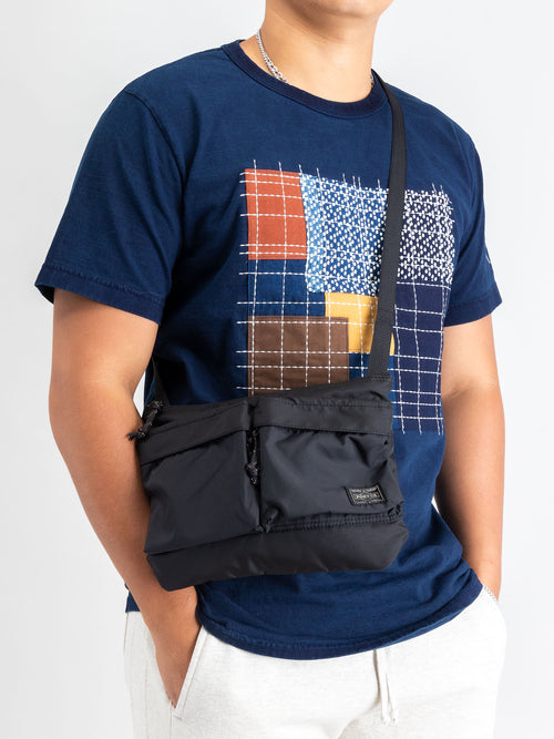 5458 "Force" Shoulder Bag in Black