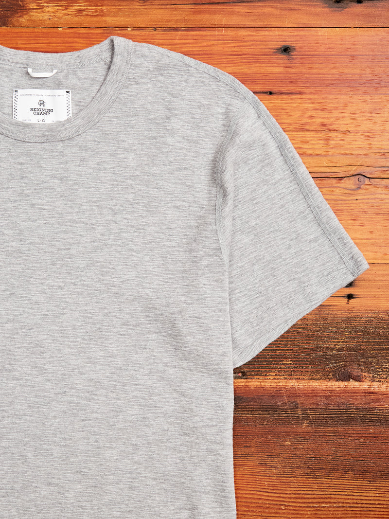 1x1 Slub T-Shirt in Heather Grey