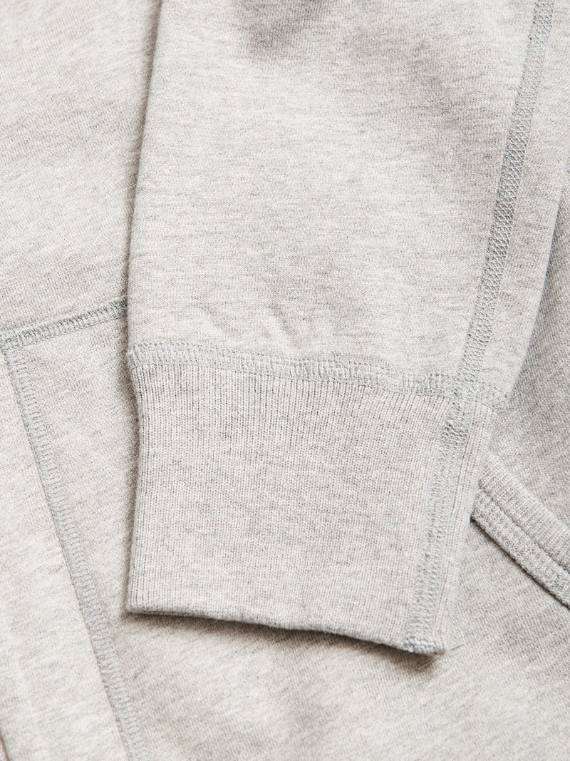 Zip Hoodie in Heather Grey