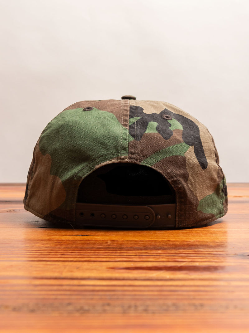 Ripstop Baseball Cap in Woodland Camouflage