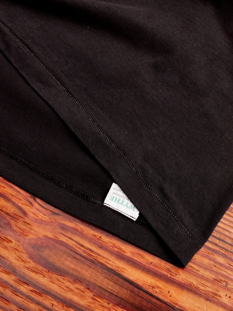 Organic Cotton Tubular Pocket T-Shirt in Black