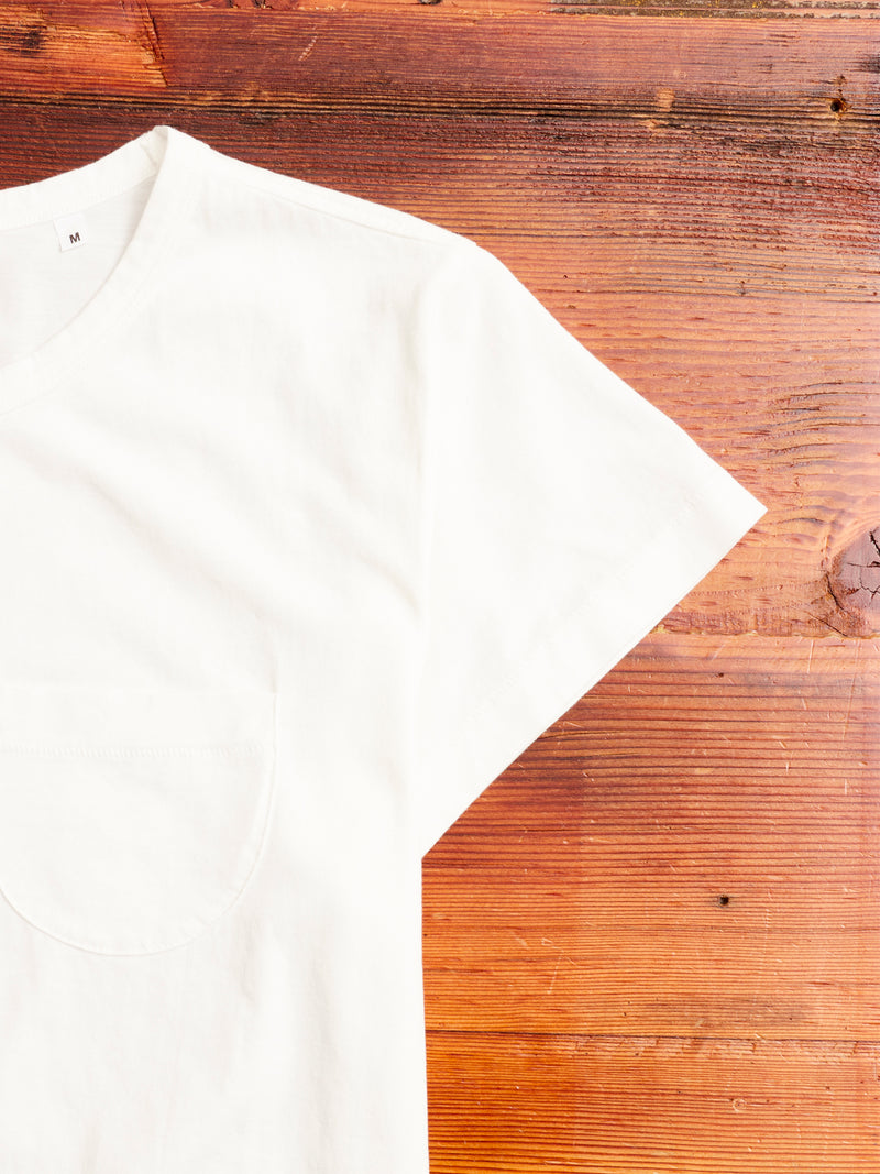 Organic Cotton Tubular Pocket T-Shirt in Natural