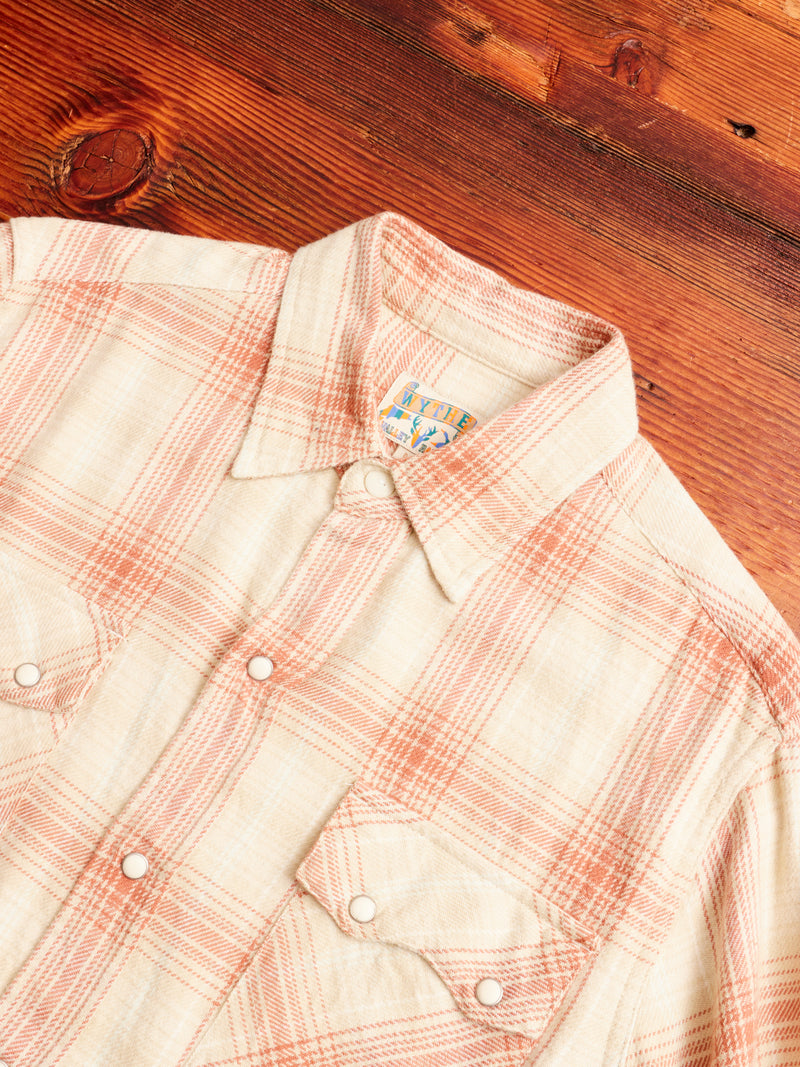 Washed Flannel Pearl Snap Shirt in Idaho Autumn