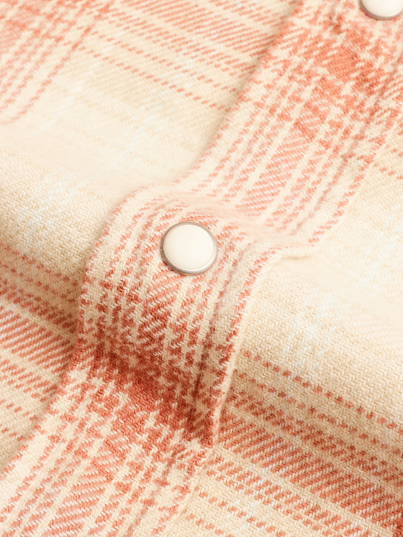 Washed Flannel Pearl Snap Shirt in Idaho Autumn