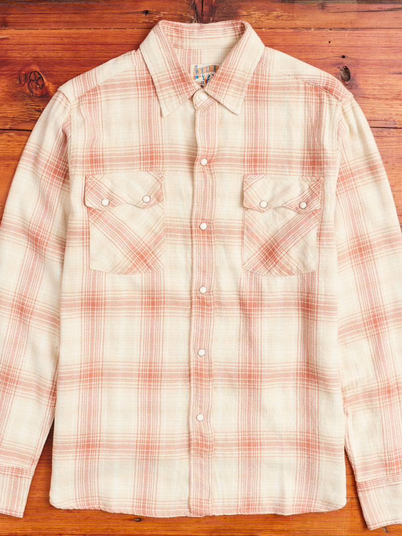 Washed Flannel Pearl Snap Shirt in Idaho Autumn