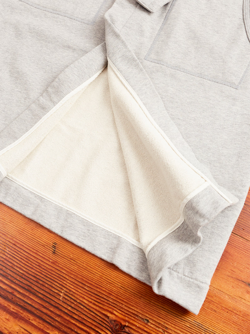 Midweight Terry Hooded Robe in Heather Grey