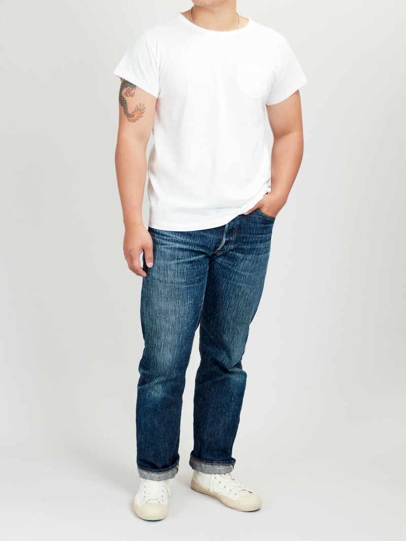 Organic Cotton Tubular Pocket T-Shirt in Natural