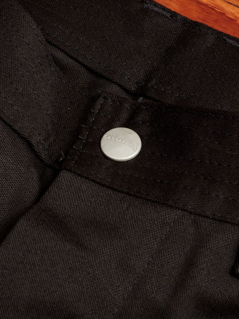 Pruner Pants in Black Military Satin