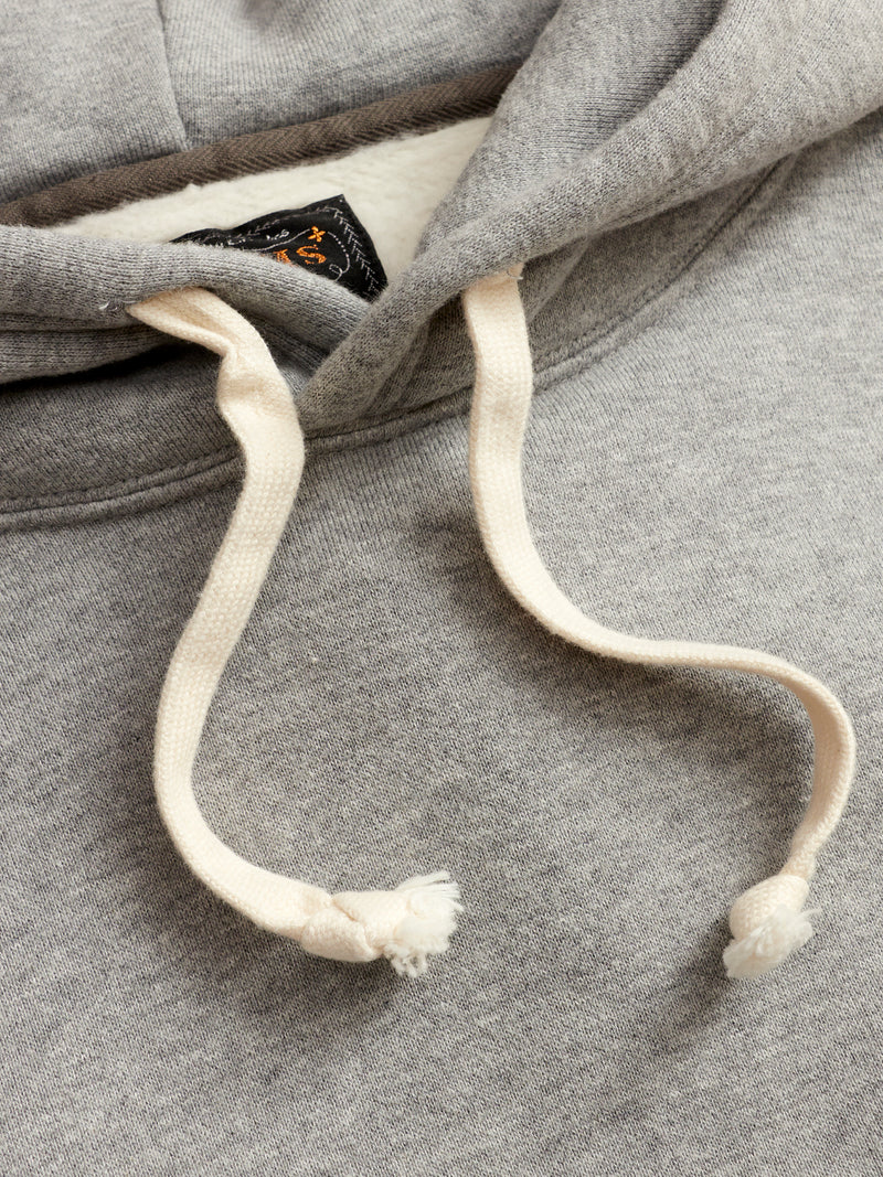 Japan-Made Fleece Hoodie in Heather Grey